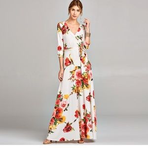 Floral Wrap Dress
